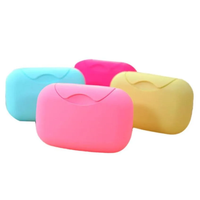

Bathroom box Dish Plate Case Home Shower Travel Hiking Holder Container Soap Box Tray Accessories box shelf wall dishes Shelves