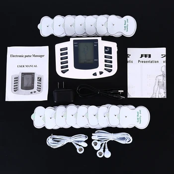 

Tens Acupuncture Machine + Slippers +16Pads +USB Cable US/EU Plug Slimming Massager Electrical Muscle Stimulator Pulse
