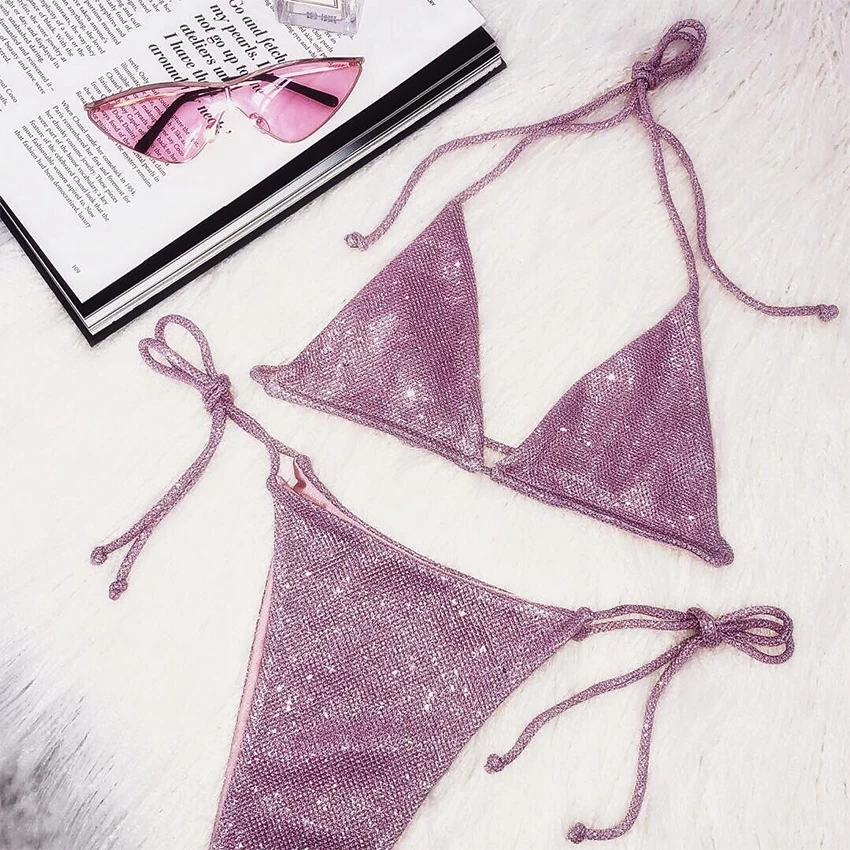 

Sexy Micro Neon Bikini Set 2019 Push Up Mujer Solid String Swimsuit Women Bandage Maillot De Bain Femme Swimsuit Biquini Brasil
