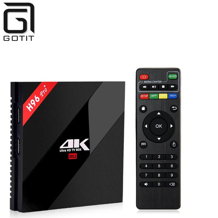 

[Genuine]H96Pro+ Android 6.0 TV Box Amlogic S912 64bit Octa Core 3G 32G WiFi 2.4G/5.8G H.265 BT4.1 H.265 4K Smart TV Player