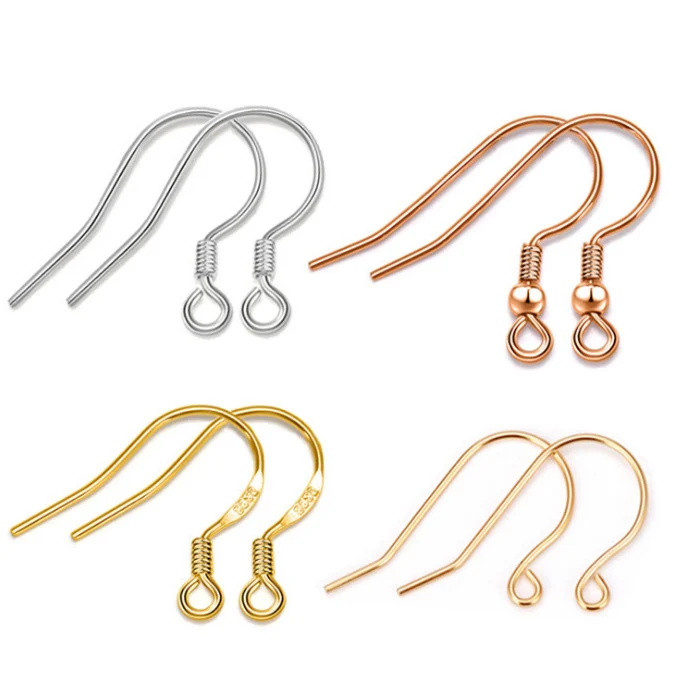 

Mixed Earring Findings Earring Clasps Hooks Fittings DIY 925sterling silver Jewelry Making Accessories Hook Earwire Jewelry