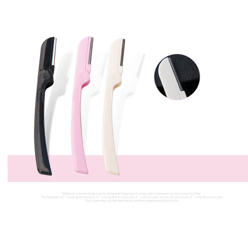 Murah Vopregezi Mini Alis Pemangkas Alat Cukur untuk Wanita Pria Cukur Alis Pembentuk Wajah Rambut Removal Wanita Pria Riasan Alat Pisau 3 warna