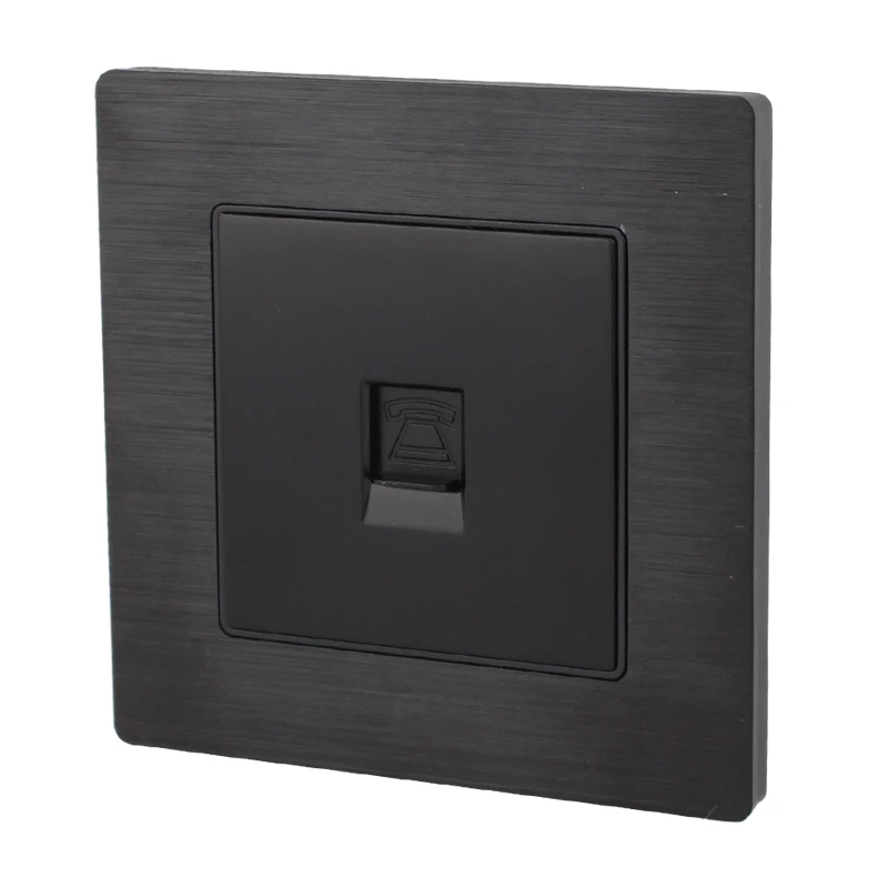 Black color RJ11 wall panel pic 1