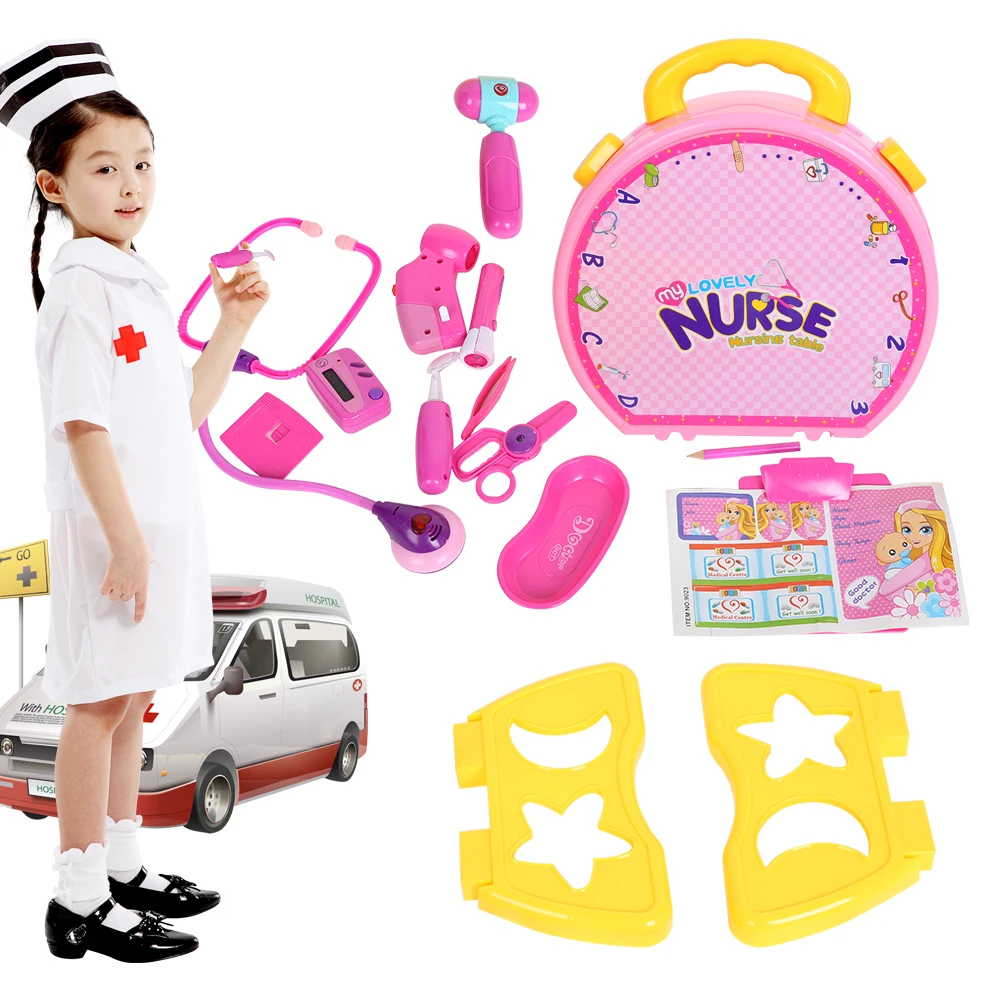 

Plastic Nurse Doctor Toys Girl's Pretend Play Toy Medical Tool Box