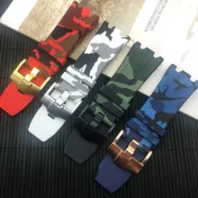 Камуфляжный браслет из силиконового каучука, ремешок для часов camoflag, 28 мм, ремешок для часов, мужской браслет для Audemars и Piguet, логотип на