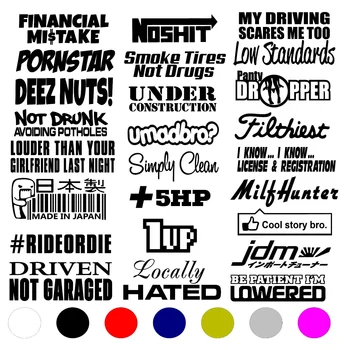 

For 1Set JDM TUNER STICKERS RANDOM 10 LOT/PACK DECAL DRIFT EURO FUNNY JDM STICKERBOMB Car Styling