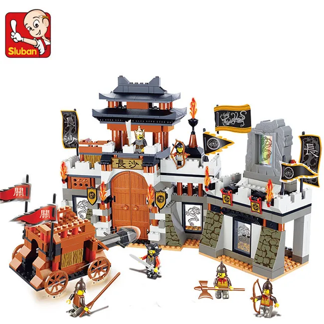 

Sluban M38-B0266 The Chinese feature Three Kingdoms Large castle scene Building Blocks toy for Children Compatible with