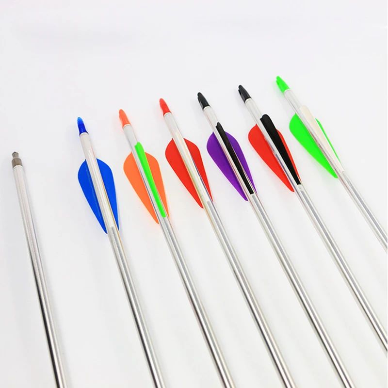 

12pcs 31" Hunting Archery Arrow Spine500 Aluminum Arrow with Replaceable Arrowhead for Hunting Recurve / Coumpond Bow Darts