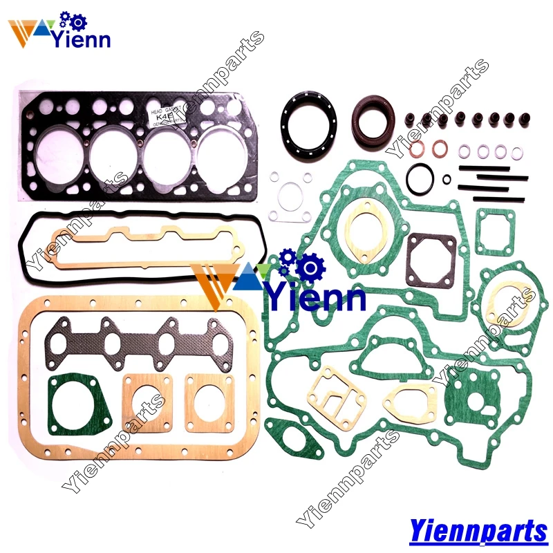 Для Mitsubishi K4E полный сверхвысокая прокладка набор с прокладкой головки установить Hanix N260 N350-2 экскаватор K4E-DI запчасти дизельного двигателя