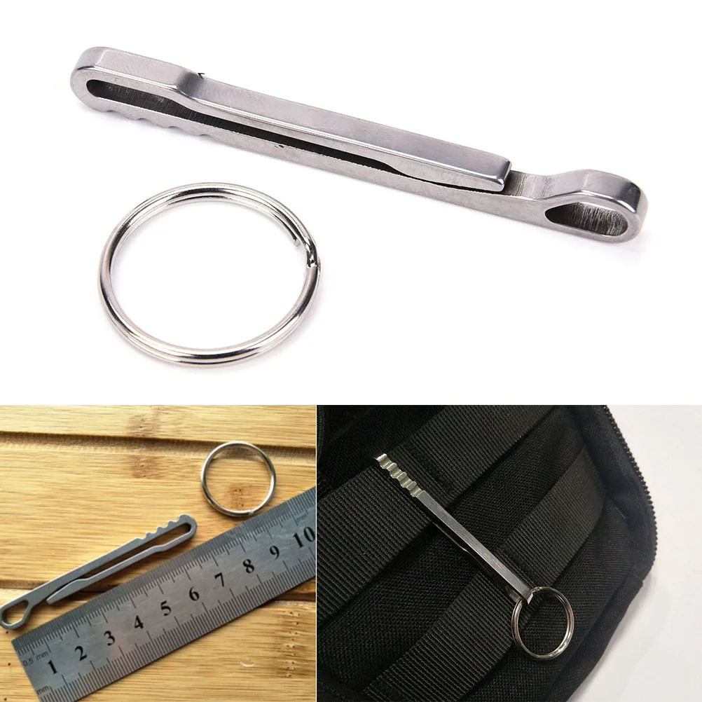 1pc Stainless steel Key Chain Clip EDC Keychain Carabiner Key Holder