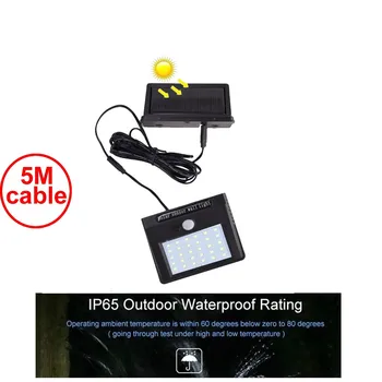 

20/10/30 leds solar light split panel bulb led lamp ceiling lights 3 modes wall security street deck decor fence for home