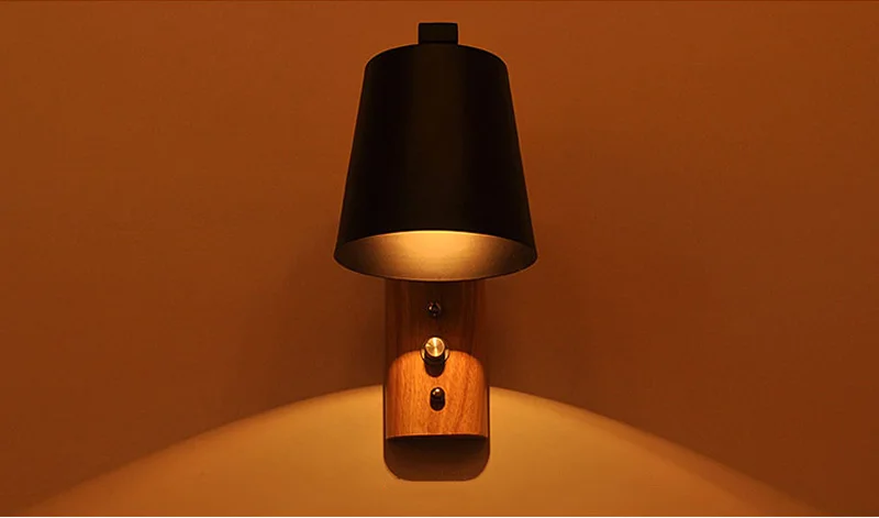Horsten Modern Wall Lamps Sconces Living Room E27 Wooden Iron Restaurant Bedroom Decorative Wall Lights Lamparas Home Lighting Fixture (8)