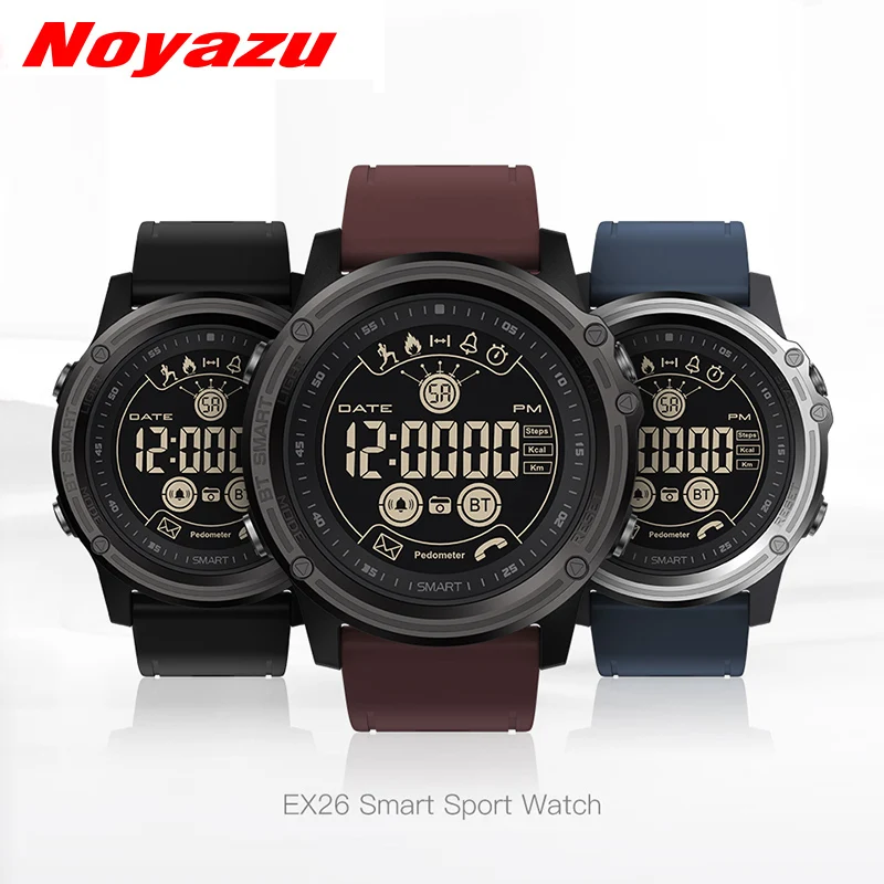 

Noyazu EX26 Ourdoor Smart Sport Watch Water Proof Calls Message Remind for IOS Android Remote Control Camera Alarms Watch