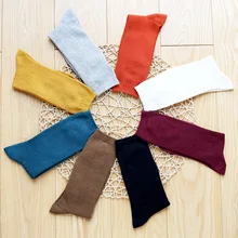 Новые японские Ретро Харадзюку хлопок твердые дамы кучи носки идеальная качественная одежда с дизайном подарки черные забавные женские носки