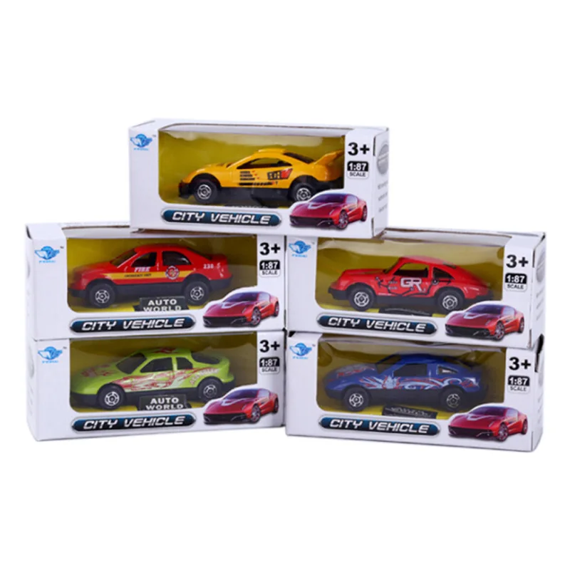Детская игрушка мультфильм мини моделирование сплава Модель автомобиля игрушки День рождения Рождественский подарок для детей-случайный