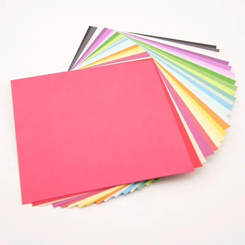 

25pcs Square Folding Coloured Origami Dyed Paper Mixed Color Papers For DIY Kids Gift Handmade Craft 12 Inch