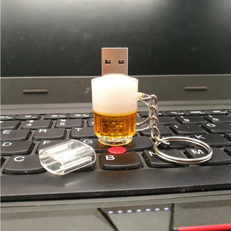 Флешка с мультяшной пивной кружкой, usb флеш-накопитель, 4 ГБ, 8 ГБ, 16 ГБ, 32 ГБ, 64 ГБ, память sick, u диск, креативный подарок, реальная емкость, флеш-накопитель