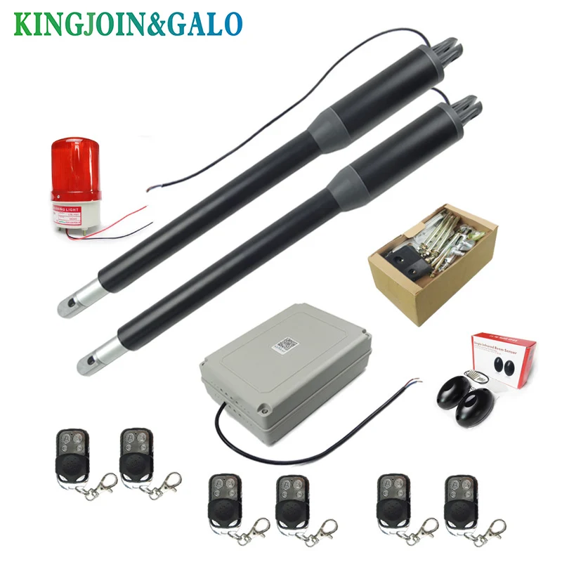 Antifreeze oil intensive use 300kg automatic swing gate opener motor operator linear actuators with 4 remote controls
