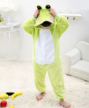 Green Frog Jumpsuit For Children Kids Onesie Pajamas Cosplay Costume Clothing For Halloween Carnival