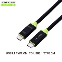 Cabletime Type c cable usb cable type c to type c 3.1 fast charge usb c cable double sided For MacBook laptop pad PC N023