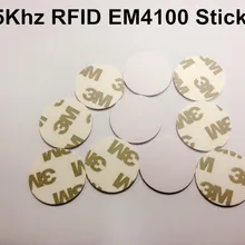 10 шт./партия) 125 кГц RFID метки наклейки EM4100 3 м клеевой Label Близость доступа EM ID карты только для чтения