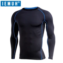 IEMUH брендовая Спортивная футболка для бега для мужчин быстросохнущая футболка для тренировок футболка для фитнеса с длинными рукавами Топы для бега одежда для спортзала