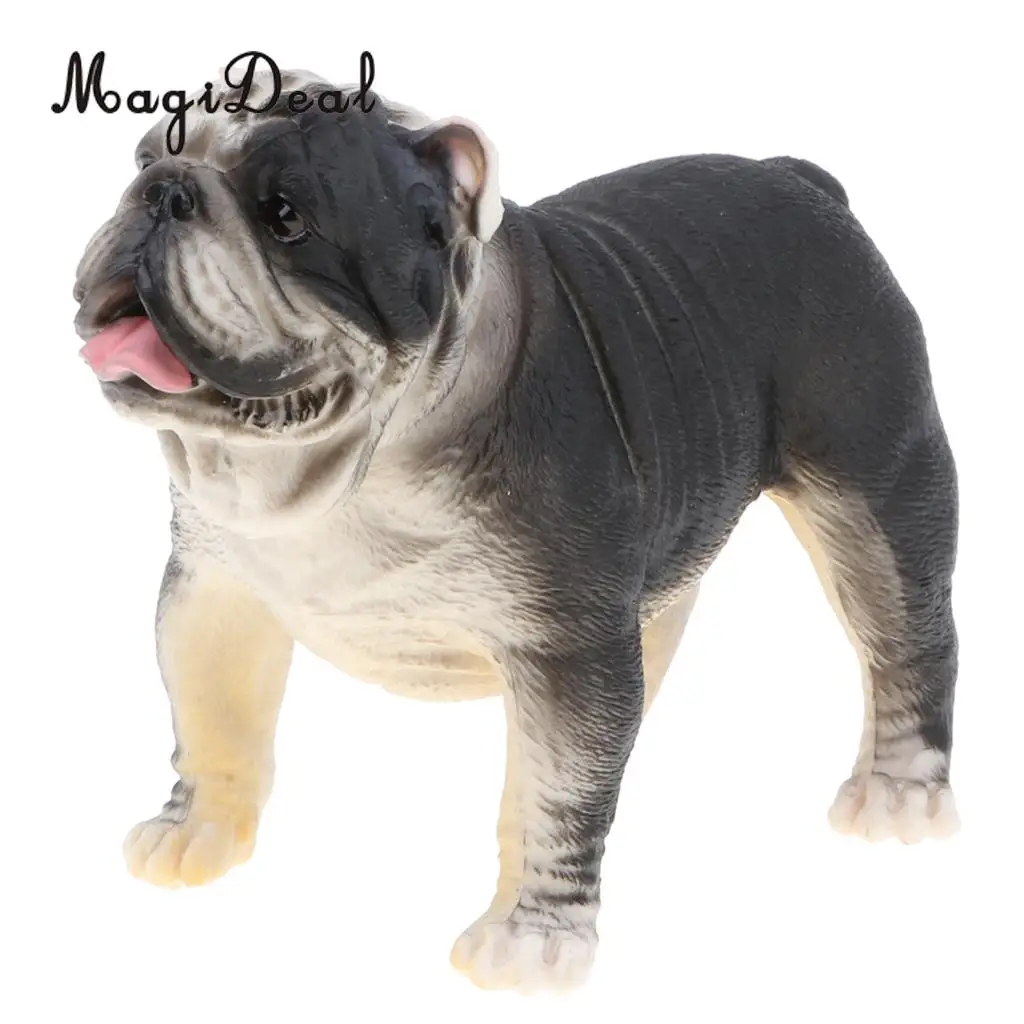 3.7'' British Bulldog Action Figure Figurine for Kids and Toddlers, Educational Toy, Birthday Presents