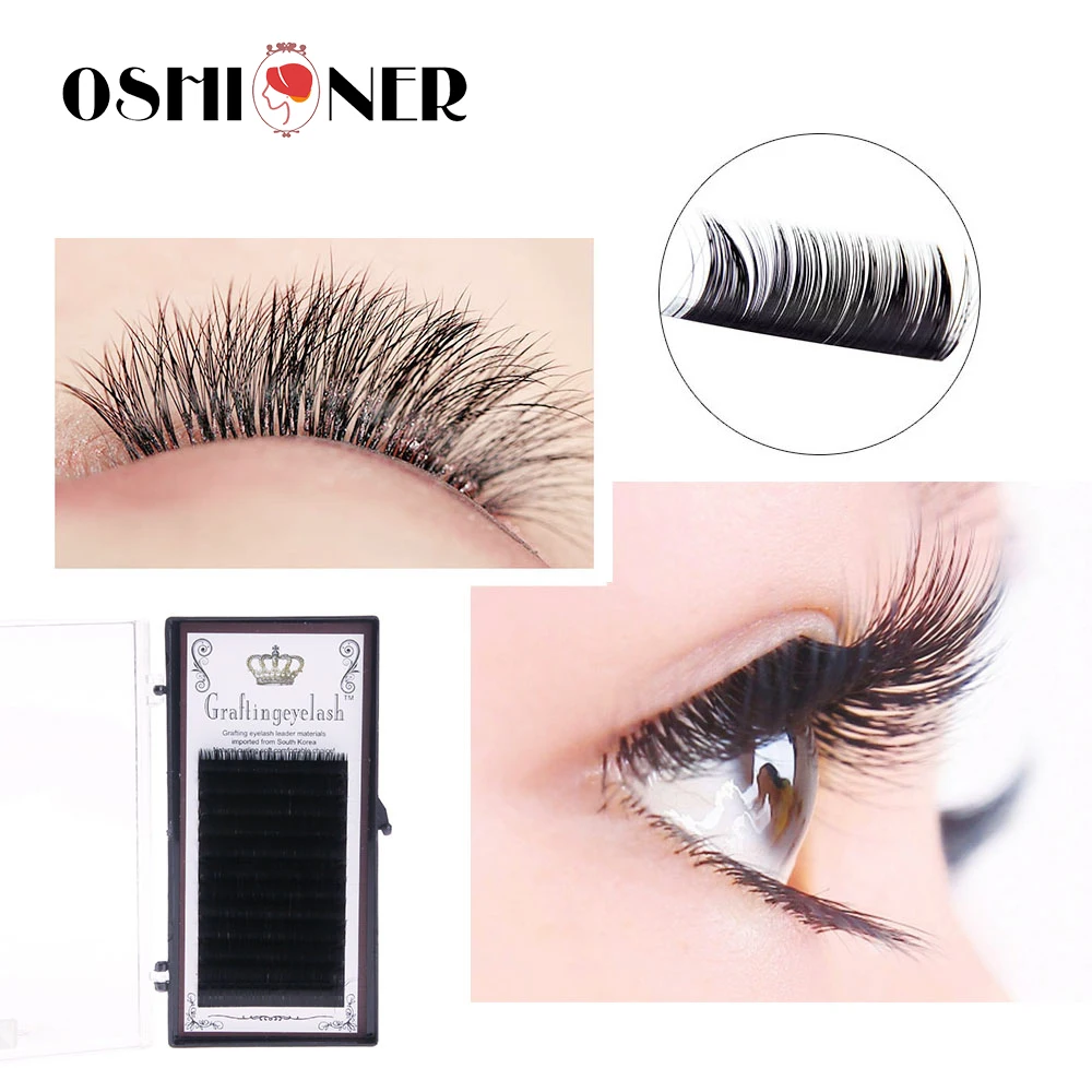 

OSHIONER False Eyelash Protein Silk Dense Line 0.10 Plant Soft Natural Long Eyelashes Individual Eyelash Extension Makeup Tool