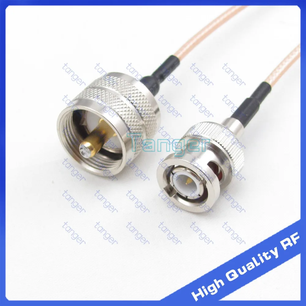 

Tanger BNC male plug to UHF male plug PL259 straight 8" 20cm 8inch RG316 RF Coaxial Pigtail Low Loss cable High Quality