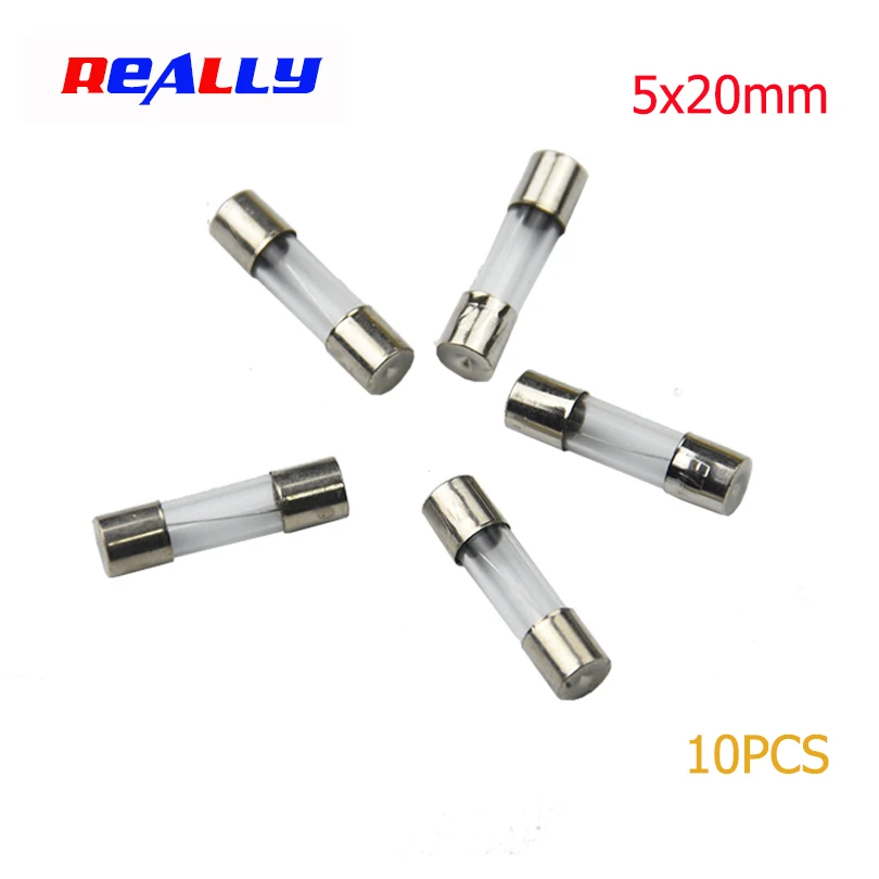 

REALLY 10pcs 5*20mm Fast-blow Glass Fuses Assorted Kit 0.1A 0.2A 0.5A 1A 2A 3A 4A 5A 6A 8A 10A 15A 20A 25A 30A AMP Tube Fuses