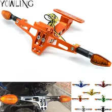 Мотоциклетные номерных знаков сзади номерных знаков держатель с светодиодный свет для KTM 200 250 390 690 990 Duke RC SMC/SMCR Enduro R