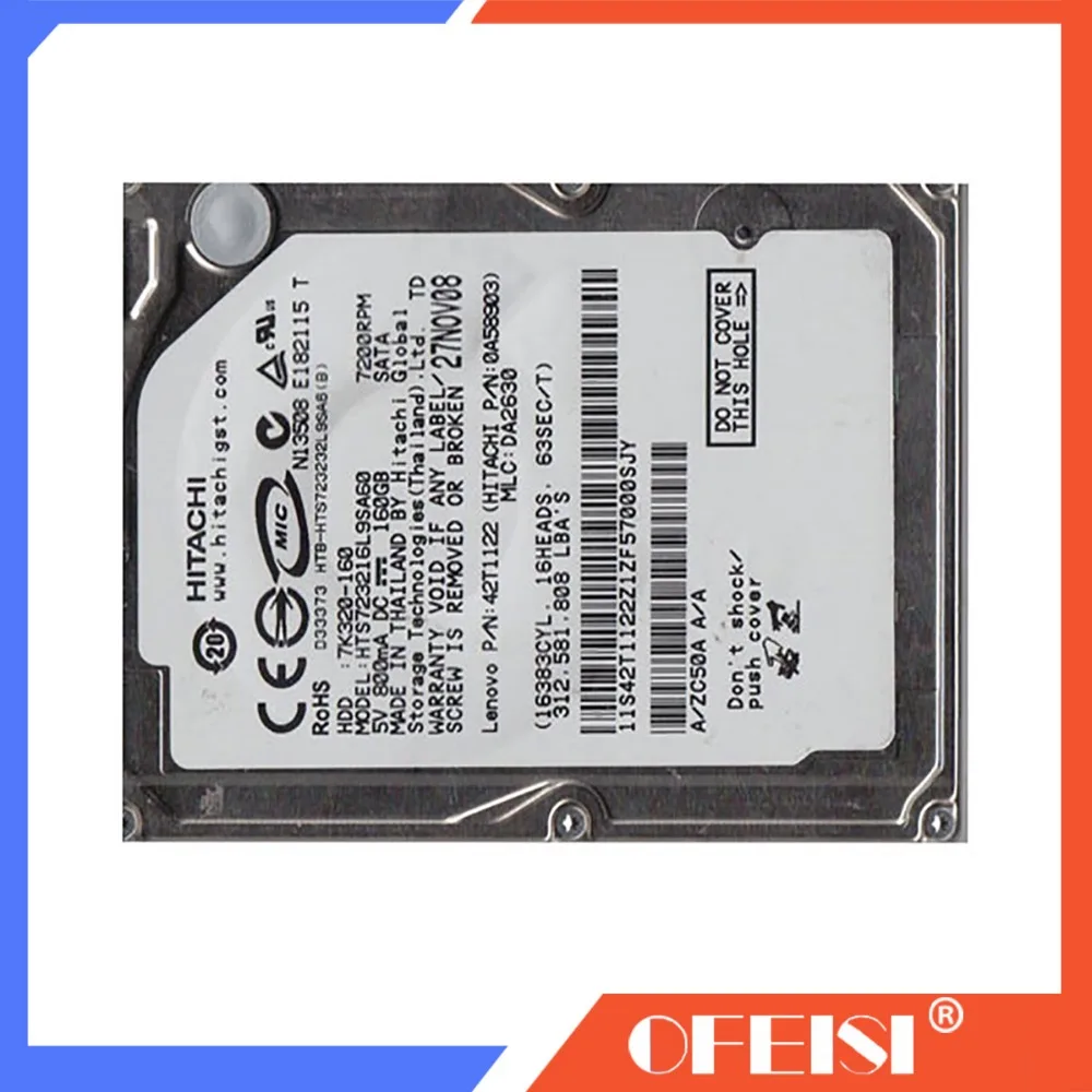  Q6683-67030 nuevo disco duro Designjet T1100 T1100PS T610 T610 PS 160 GB W/FW SATA HDD Q6683-60193 
