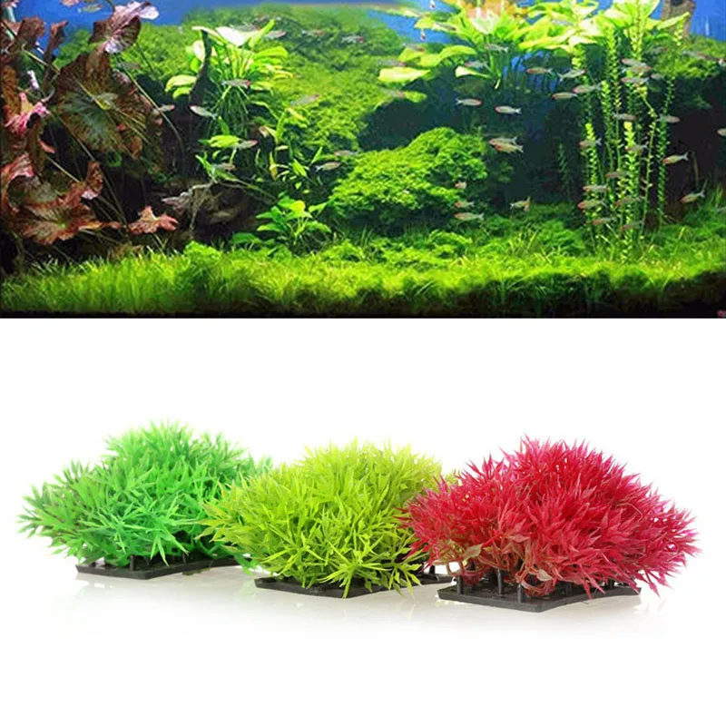 

Aquarium Plastic Water Aquatic Green Grass Plant Lawn Aquarium Fish Tank Landscape Aquario Plantado