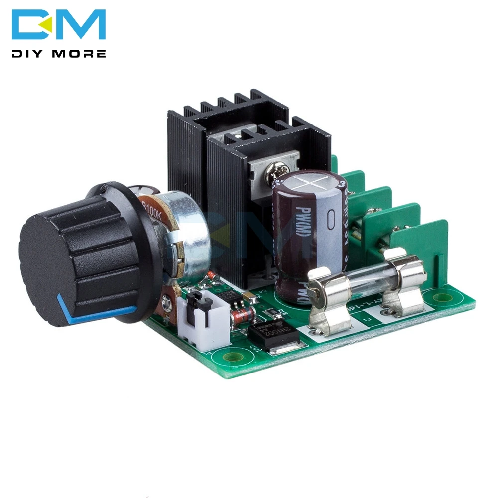 

DC 12V-40V 10A PWM DC Motor Speed Control Switch Controller Module Volt Regulator Dimmer 3KHz Frequency Plastic and Metal DIY