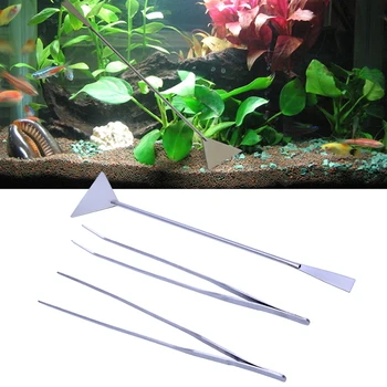 

3Pcs Aquarium Maintenance Trim Tools Kit Tweezers Leveler For Live Plants Grass AUG-18B