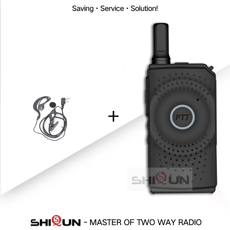Add Headset ShiQun T2 Мини двухстороннее радио 5 Вт ультратонкая рация мини 16 каналов UHF 400-470 МГц обновление WLN KD-C1 Baofeng T1 UHF радио - Цвет: Add Headset