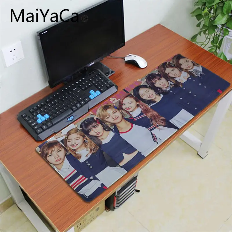 MaiYaCa Twice Mina Momo Kpop уникальная настольная панель коврик для игровой мыши Расширенный игровой коврик для мыши Большой Аниме Коврик для мыши геймерский Настольный коврик