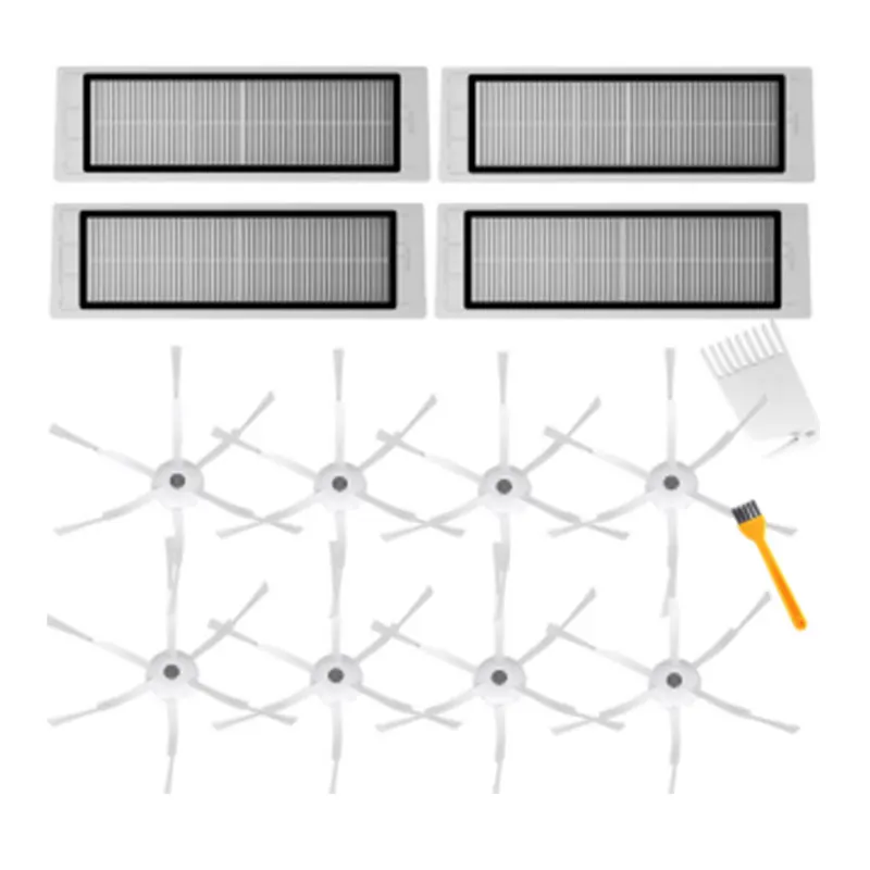 

14PCS Roborock Robot Accessory Replacement for Roborock Vacuum Cleaner Filters*4 Side Brushes*8 Clean Brush*2