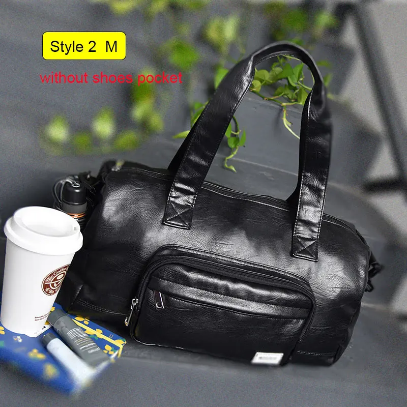 Сумка из искусственной кожи для фитнеса, для мужчин и женщин, водонепроницаемая, для тренировок, сумка для йоги, путешествий, вещевой мешок для багажа, мужские сумки, Sac De Sport XA185D - Цвет: Style 2  Black M