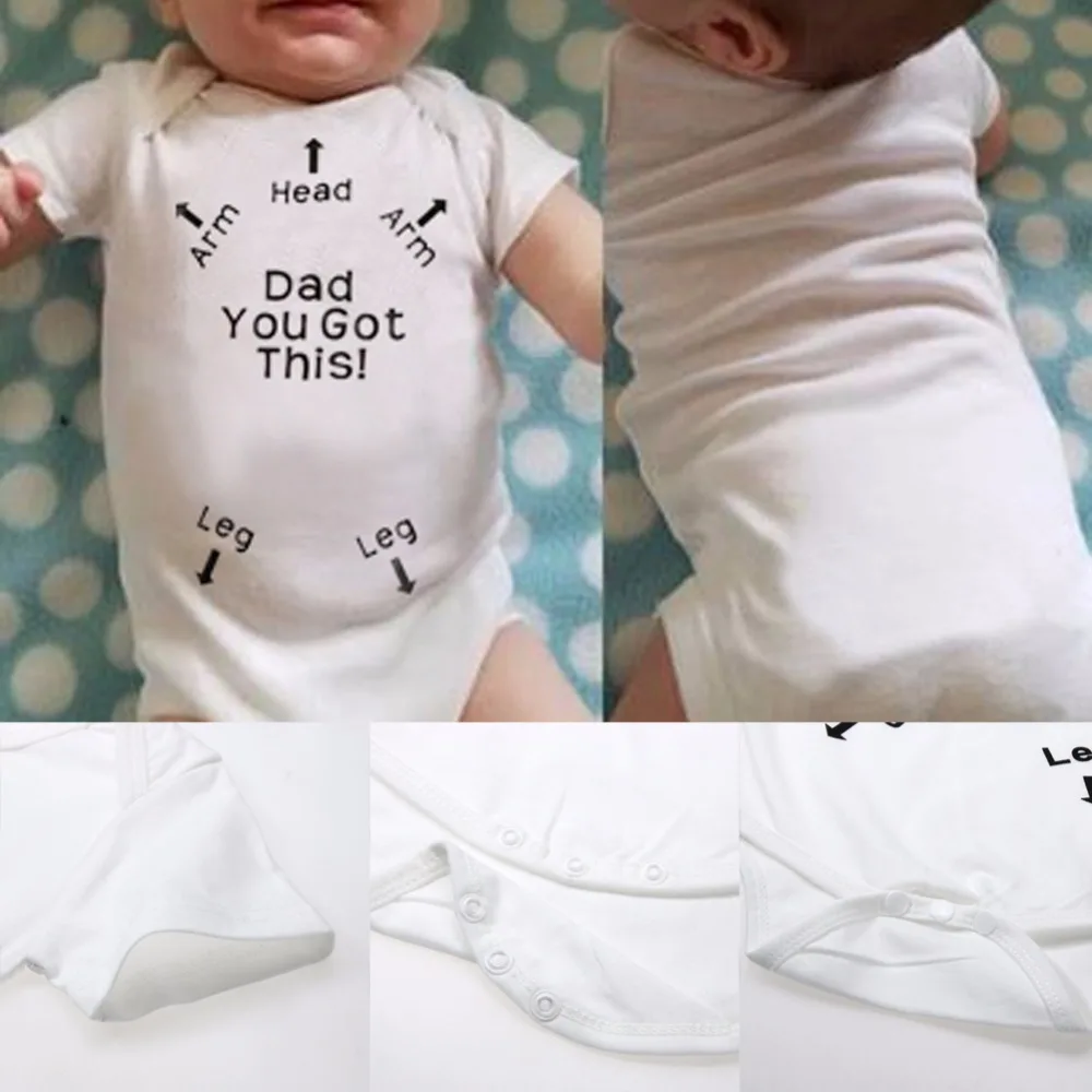 Puseky Newborn Baby Boy Gadis Musim Panas Surat Cetak Bodysuit