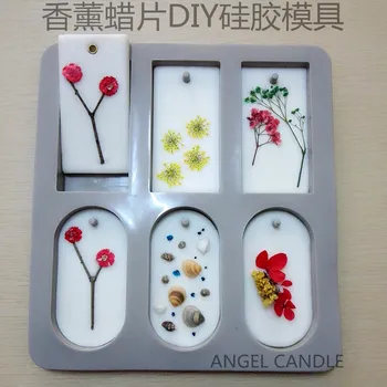 

DIY Soy Wax Candles And Incense Handmade Flower Fragrance kaarsen mallen Wax 6 Lattice Silicone Mold Soap Mould 3D Molds