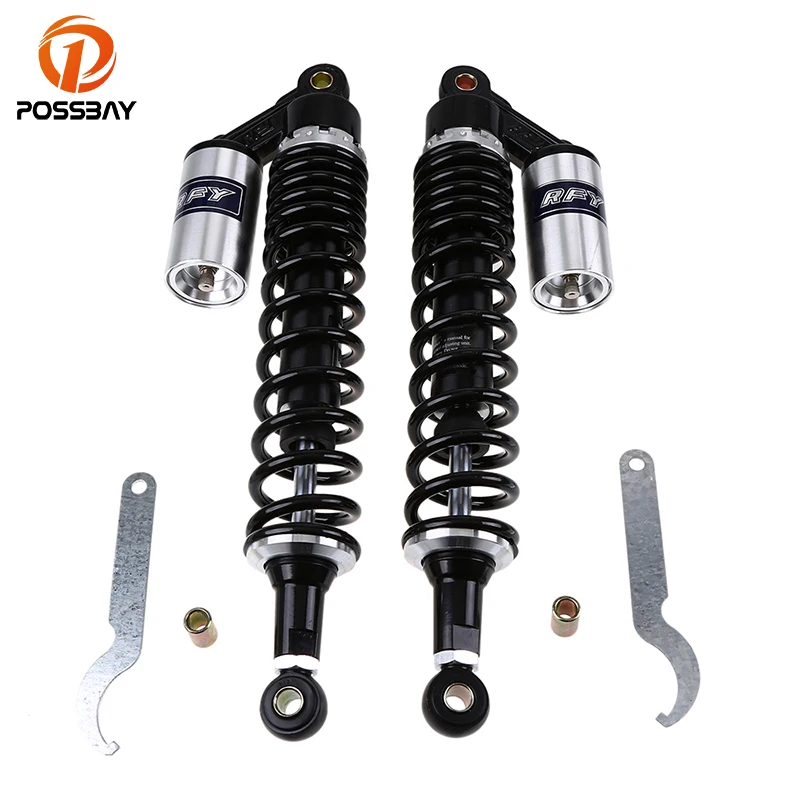 

POSSBAY 400mm Motorcycle Rear Air Shock Absorbers 1Pair Suspension for Honda Yamaha Suzuki Moto Shock Absorbers