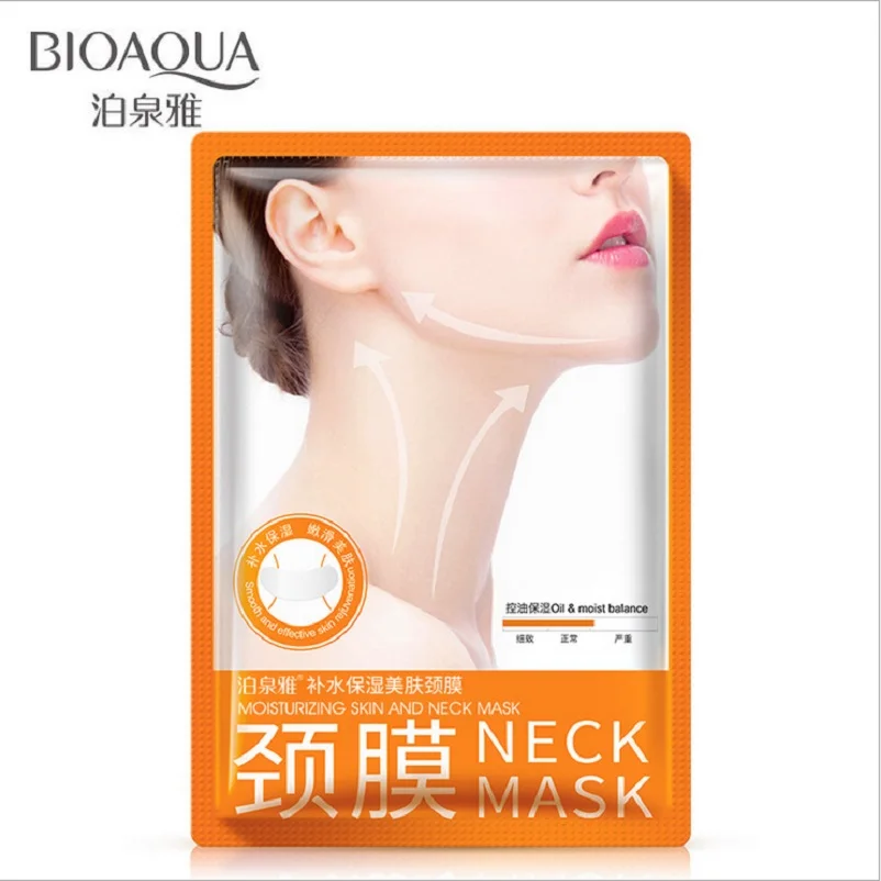 

20pcs/lot BIOAQUA Neck Mask Anti-wrinkle Whey Protection Skincare Hyaluronic Powerful Whitening Moisturizing Nourishing Mask