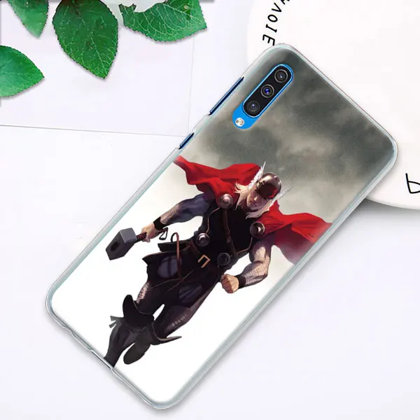 07 Thor с принтами "Marvel", "Мстители", телефонный чехол s для samsung Galaxy A6 A8+ A7 A9 A30 A50 A70 A80 M10 M30 ПК Жесткий Чехол Крышка - Цвет: 07