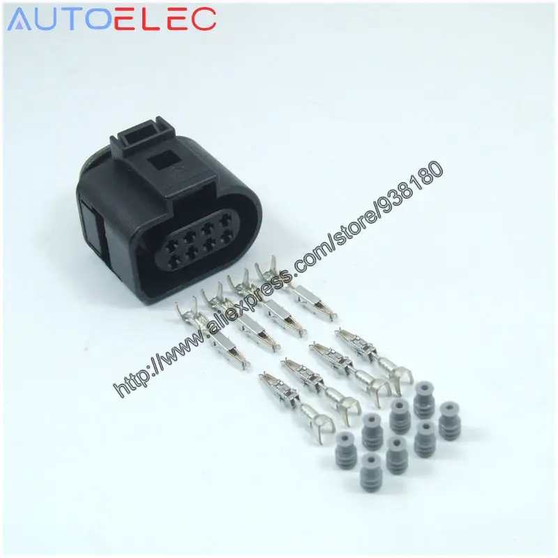 10Sets/lot 8pin 1J0973714 Flat Housing connector plug Automotive Electrical Connector Repair for