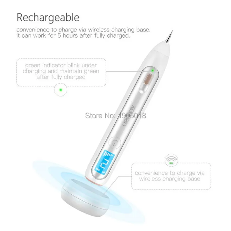Новое поступление Лазерная плазменная ручка Беспроводная зарядка прибор для удаления родинок ручка с 6 уровнями для лица веснушки темные пятна татуировки бородавки набор инструментов