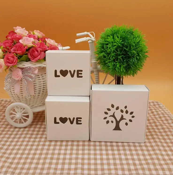 2018 Natural White paper gift packaging box,small craft ...