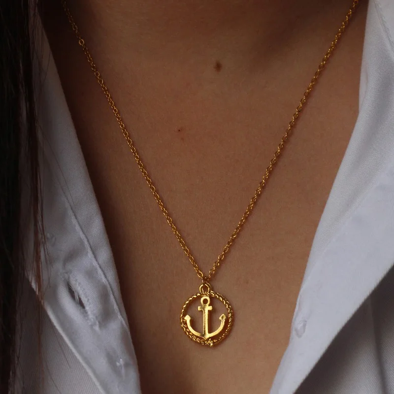 Summer New Necklace Gold-plated silver necklace Alloy anchor necklace Women wholesale jewelry XL433