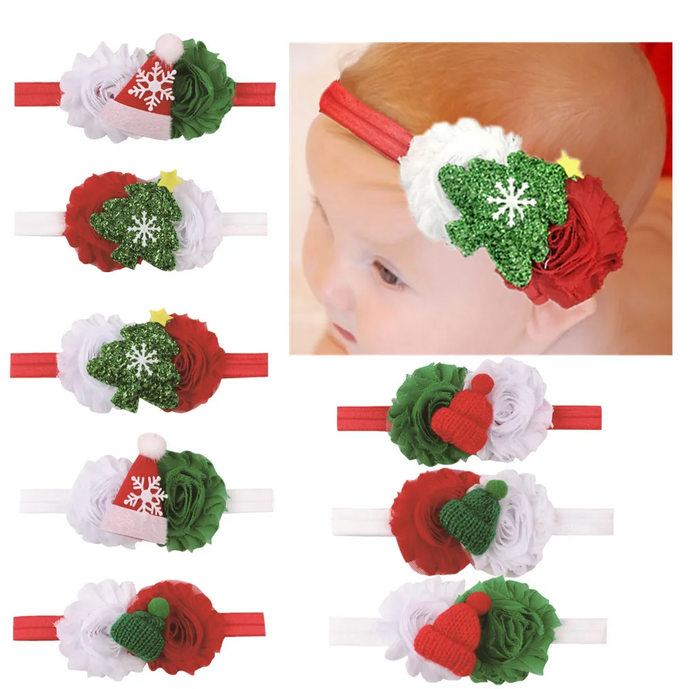 Baby Christmas Gift Girl Hairband Santa Claus Elf Headband