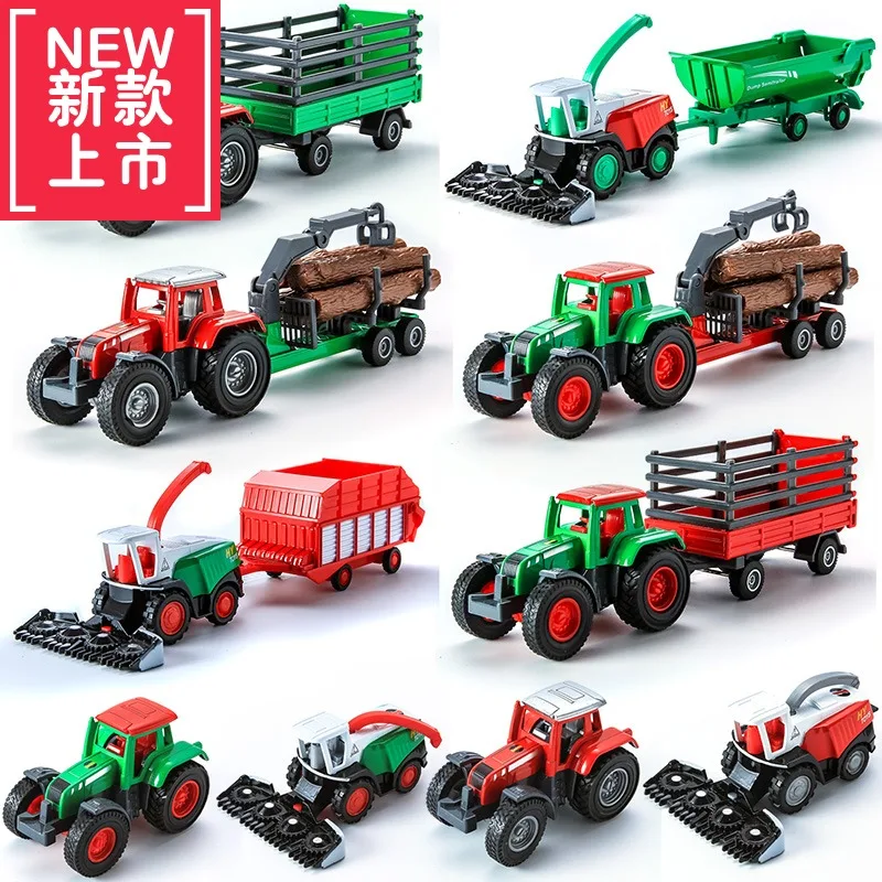 

Mikidual Toys for Children Die-cast Engineering Vehicles Metal Car Models Farm Harvester Woodcutter Transporter Truck in bulk